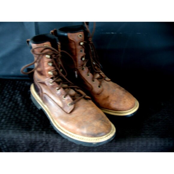 Noble Outfitters Men’s Rivet Round Toe Leather Upper, Work Boot Sizes 9W - Picture 2 of 9